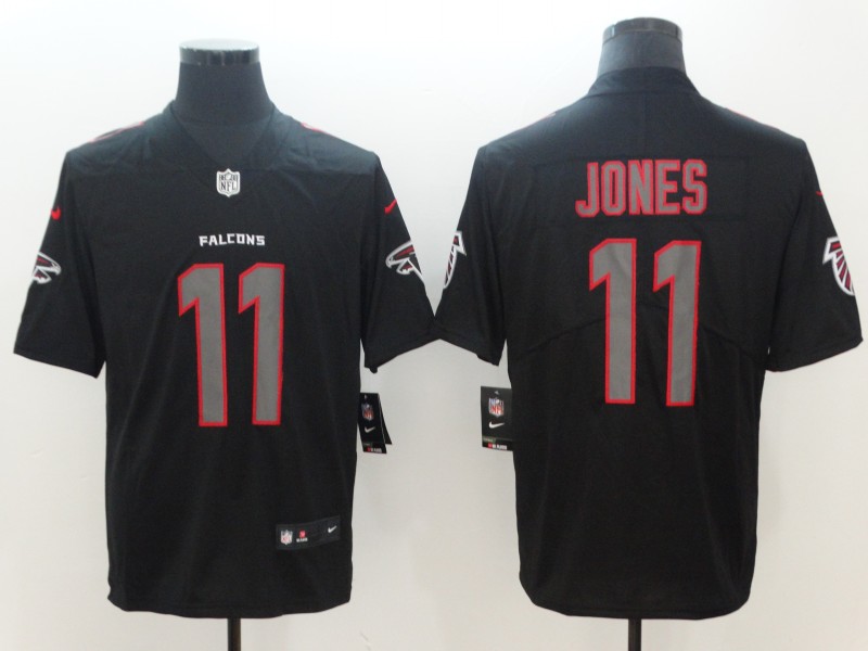 Men's Atlanta Falcons #11 Julio Jones Black Team Jersey